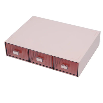 Rynx | Acrylic Pen Holder Storage Box Desktop Stationery Pen Box Office Transparent Large Capacity Drawer Makeup Organizer Cosmetics
