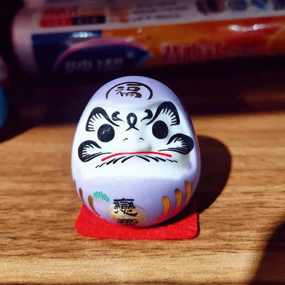 Rynx | Charming Japanese Ceramic Lucky Cat Daruma Figurine for Home Decor and Gifts
