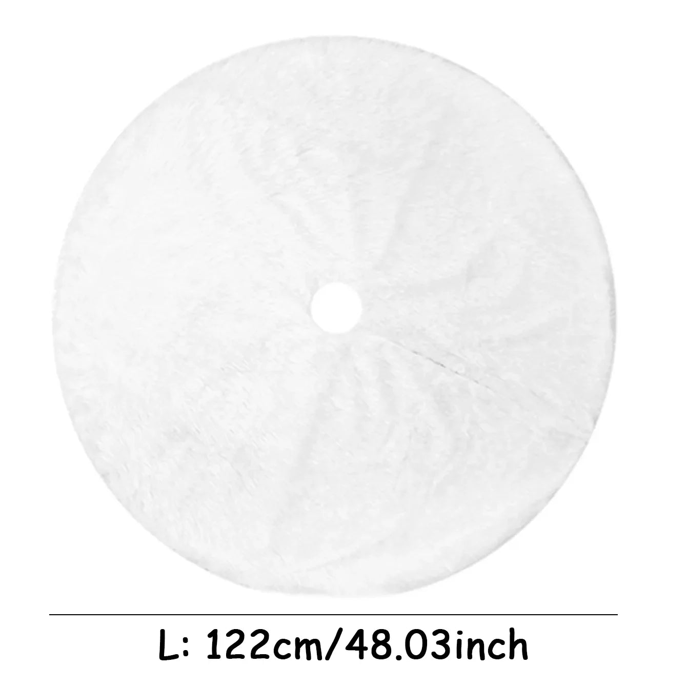Rynx | Plush Faux Fur White Christmas Tree Skirt