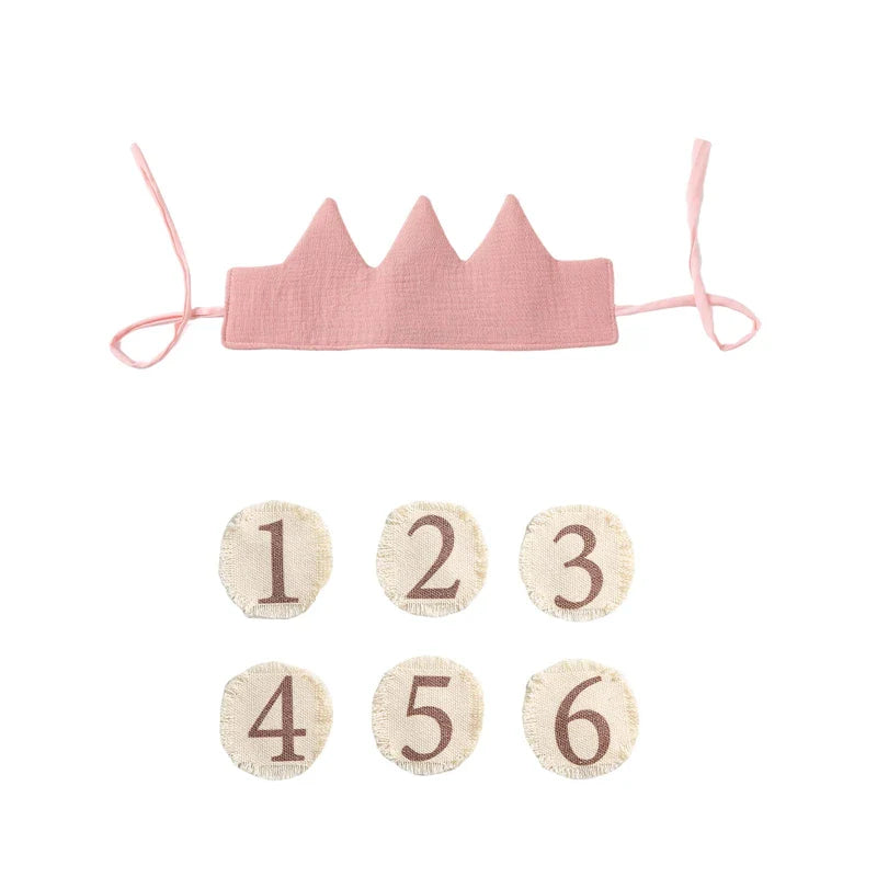 Rynx | Children's birthday fabric crown with interchangeable adhesive numbers