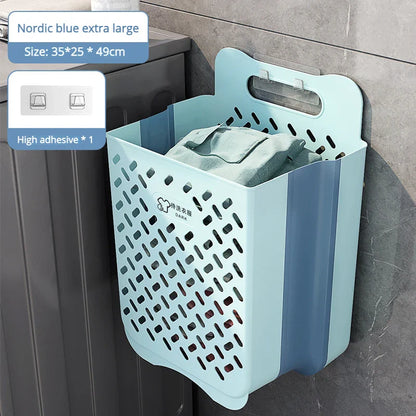 Rynx | Space-Saving Wall-Mounted Folding Laundry Basket - Your Household Laundry and Bathroom Organizer