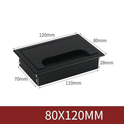 Rynx | Slim Rotatable Aluminum Table Cable Management Grommet with Flip-Top Access