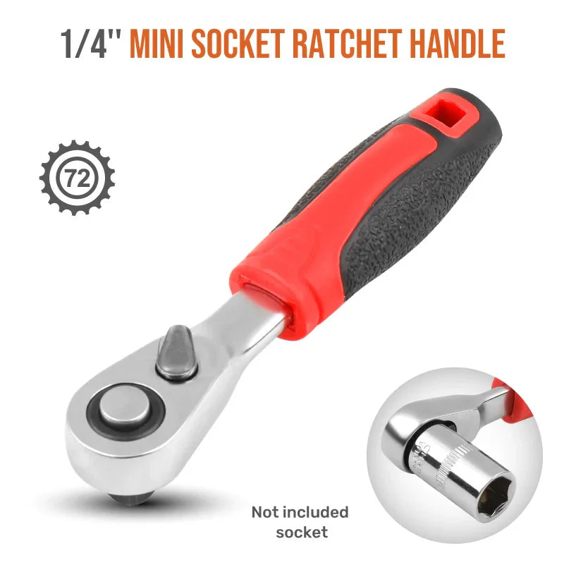 Rynx | Mini Treble 1/4 Ratchet Wrench Set | Double-Ended Quick Socket Screwdriver Hex Torque Wrenches Spanner