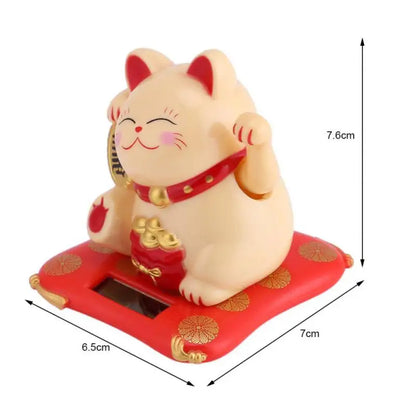 Rynx | LuckyMiko Chinese Lucky Cat | Waving Cat with Movable Arm | Feng Shui Decoration for Home & Office | Symbol of Prosperity