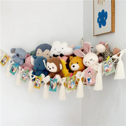 Rynx | Stylish Boho Filled Animal Storage Hammock - Modern Toy Organizer