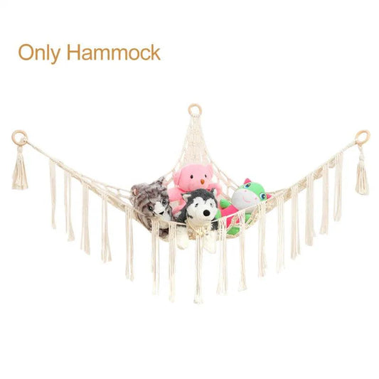 Rynx | Stylish Boho Filled Animal Storage Hammock - Modern Toy Organizer