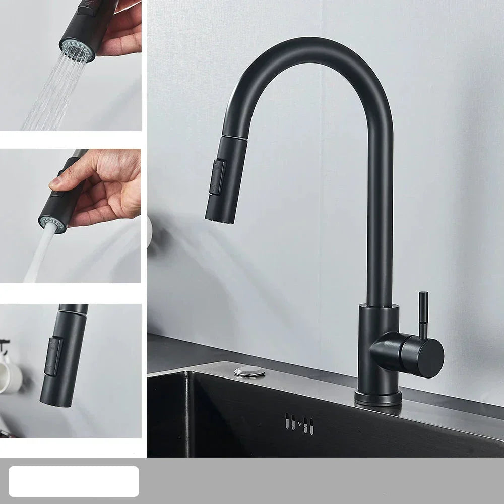 Rynx | AquaFlex – Flexible Kitchen Faucet with Pull-out Spray Head
