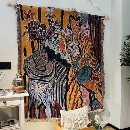 Rynx | Flower pattern wall tapestry blanket