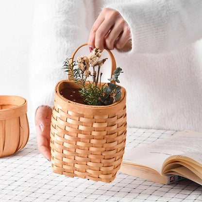 Rynx | Woven Bamboo Wall Baskets for Elegant Plant and Flower Arrangements