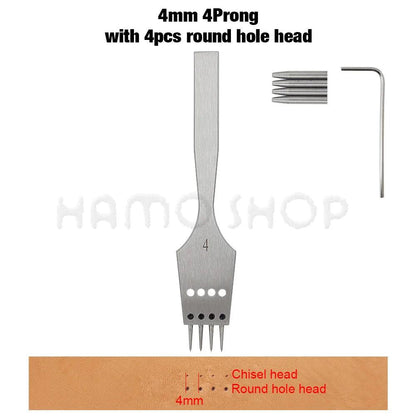 Rynx | Premium Replaceable Round Chisel Tool Set for Leatherworking