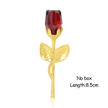 Rynx | Crystal Bear Glass Rose - Valentine's Day Gift, Fashion Ornament, Wedding Home Decor