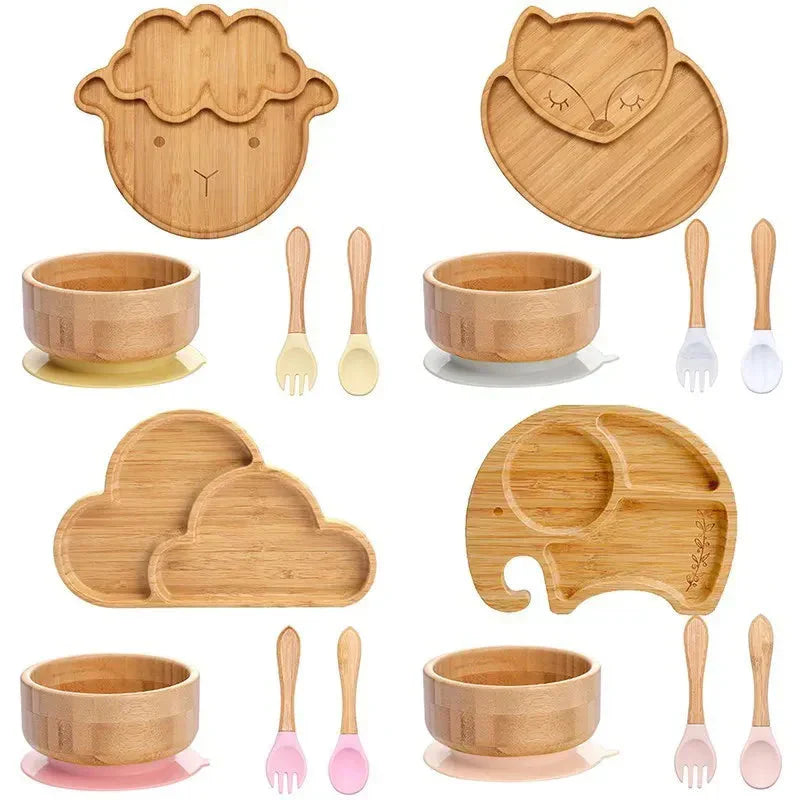 Rynx | Kids Dish Set with Suction Cup Bottom - EcoFeast