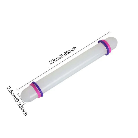 Rynx | 22cm Plastic Rolling Pin - Non-Stick Surface, Ideal for Cake & Sugar Dough, Kitchen Baking Tool