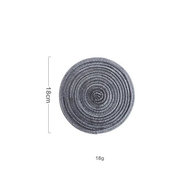 RYNX | 6-piece set anti-slip round placemats