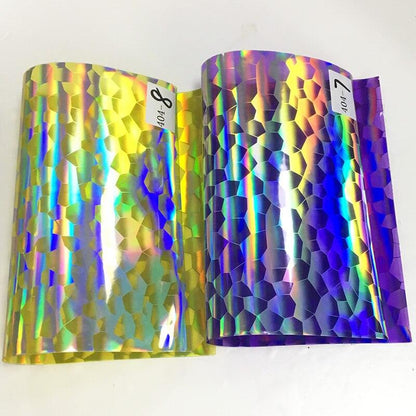 Rynx | Iridescent football pattern PVC jelly vinyl fabric - Ideal for creative projects