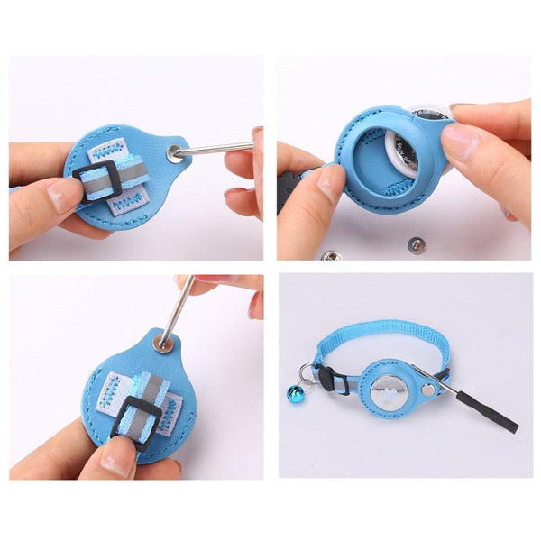 WhiskerSafe AirTag Katzenhalsband mit GPS-Finder