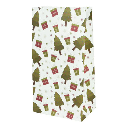 Rynx 10 pieces kraft paper candy cookie bags Santa snowman Christmas gift packaging bags Xmas Navidad New Year party decoration supplies
