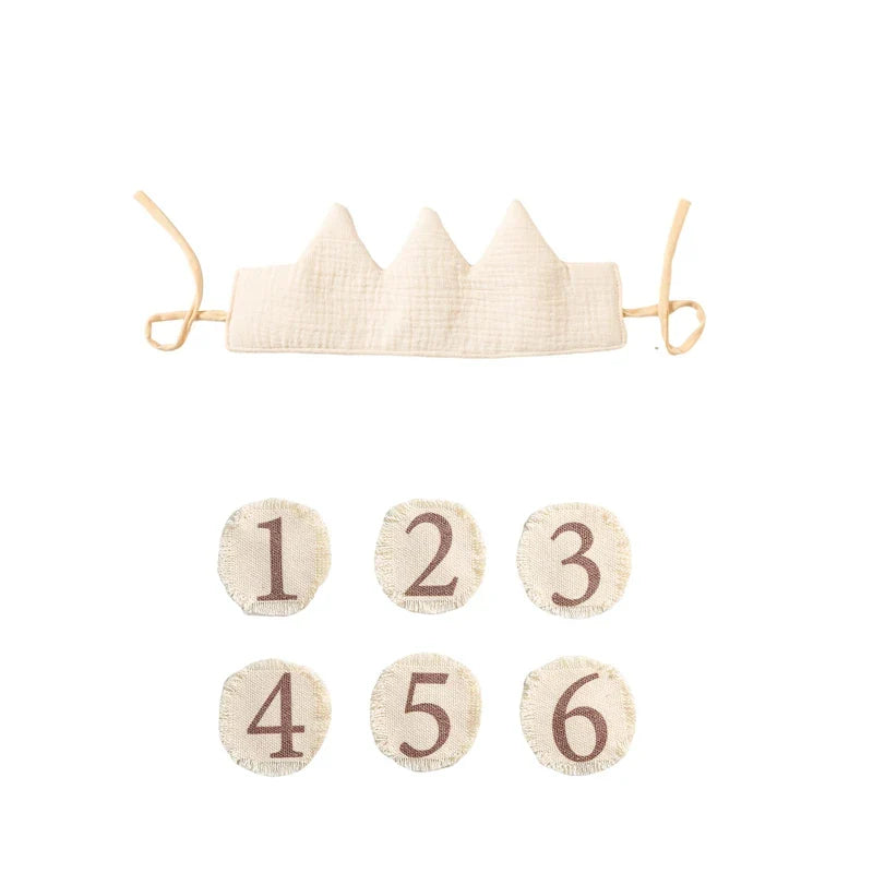 Rynx | Children's birthday fabric crown with interchangeable adhesive numbers