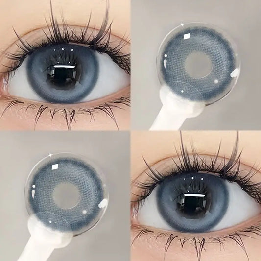 Rynx | 2 Pieces High-Quality Korean Colored Contact Lenses with Prescription Blue Myopia Lenses Color Cosmetic Fast Shipping