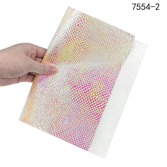 Rynx | Iridescent Python Scale Holographic PU Fabric - Unleash Your Creative Potential