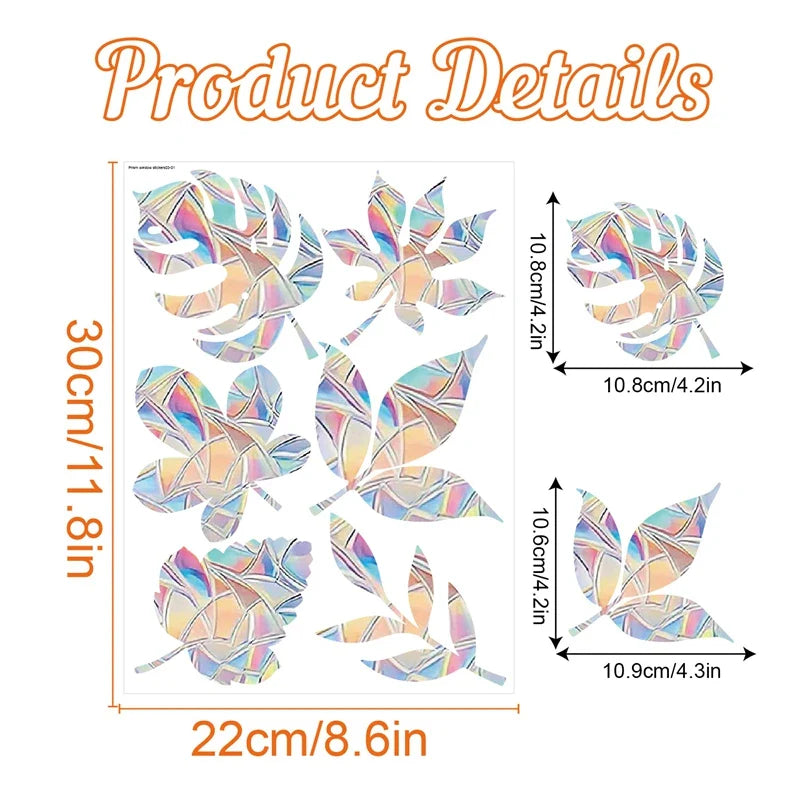 Rynx | PVC Rainbow Suncatcher Window Stickers | Cat Butterfly Prism Glass Wall Decal | Home Kids Bedroom Decoration