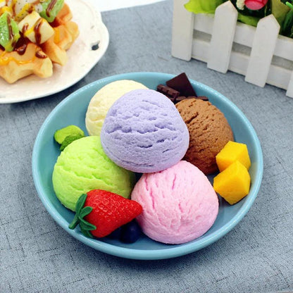 Rynx | Life-like resin ice cream cone model - Realistic fake dessert decoration for photography and home decor