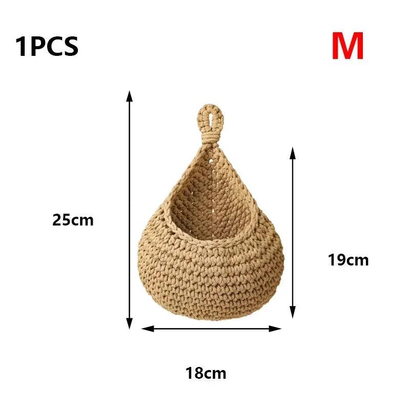 Rynx | Sustainable Bohemian Jute Rope Hanging Basket for Elegant Fruit Presentation