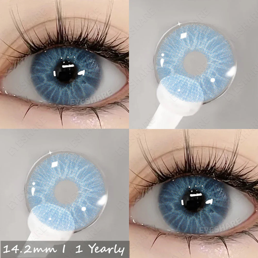 Rynx | New colored contact lenses for eyes 2 pieces blue colorful beautiful pupils green color lenses annually brown contact lenses 14.2 mm