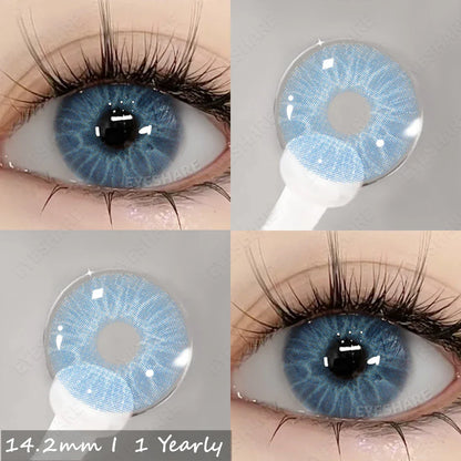 Rynx | New colored contact lenses for eyes 2 pieces blue colorful beautiful pupils green color lenses annually brown contact lenses 14.2 mm