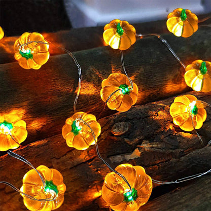 Rynx | Pumpkin Horror Eyes LED String Lights Portable USB 20 40 LEDs Halloween Party Decoration For Home Bar Atmosphere Decor