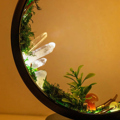 Rynx | elegant - Round frame - Green crystals - Chic decoration