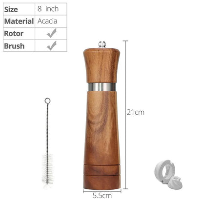 Rynx | Customizable Ceramic Mill Acacia Wood Pepper Mill for Gourmets