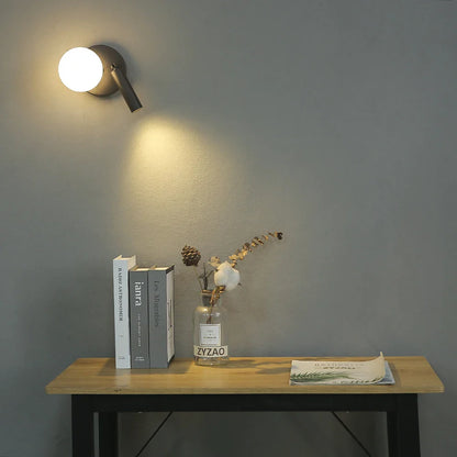 Rynx | NordicLux - Modern LED Bedside Lamp Rotating Glass Wall Lamp Bedroom and Living Room Decor