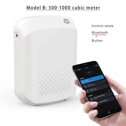 Rynx | Wall Mounted Room Fragrance Diffuser - Bluetooth Essential Oils Diffuser with Built-in Fan, Electric Air Freshener for Home and Hotels