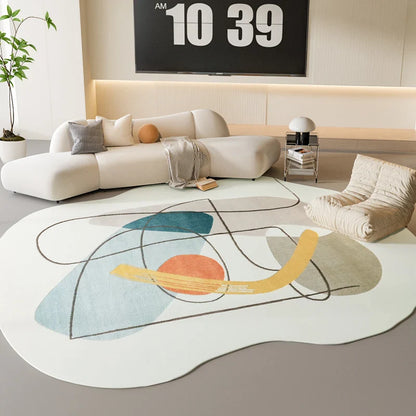 Rynx | Sara Luxe Irregular Pink Fluffy Rug – Soft and stylish for bedroom and living room