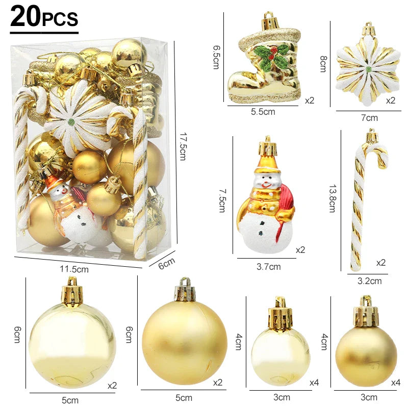 Rynx Christmas Tree Ornaments Red Candy Cane Hanging Decoration Large Pendants Set Christmas Decorations For Home 2024 Natal Navidad New Year
