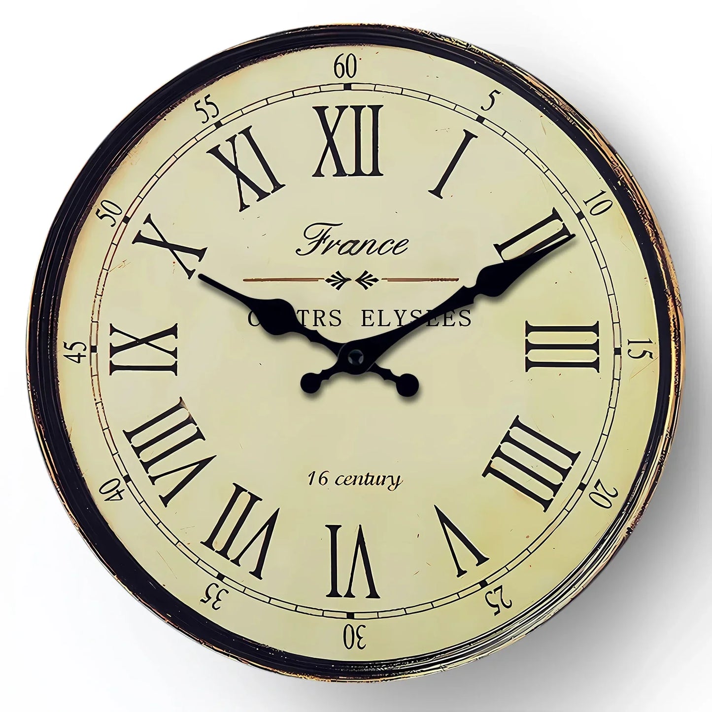 Rynx | Wall Clock - Classic French Design - Silent Quartz Movement