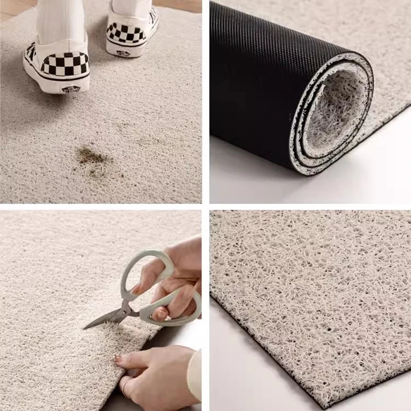 Rynx | Cuttable PVC cute cat welcome mat entrance mat rug anti-dust floor organizer cushion hallway outdoor home decor 45x70cm