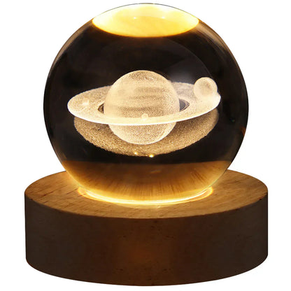 Rynx | GalaxyGlow Crystal Lamp | 3D Galaxy Crystal Ball Lamp | LED Mood Light | Unique Decor for Home