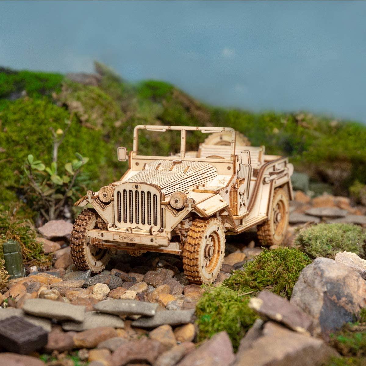 Rynx | Historical 3D Wooden Army Jeep Model Kit for DIY Enthusiasts