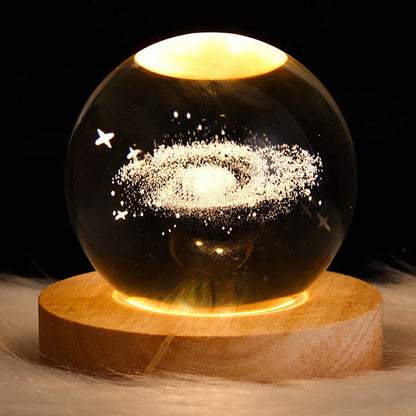 Rynx | GalaxyGlow Crystal Lamp | 3D Galaxy Crystal Ball Lamp | LED Mood Light | Unique Decor for Home