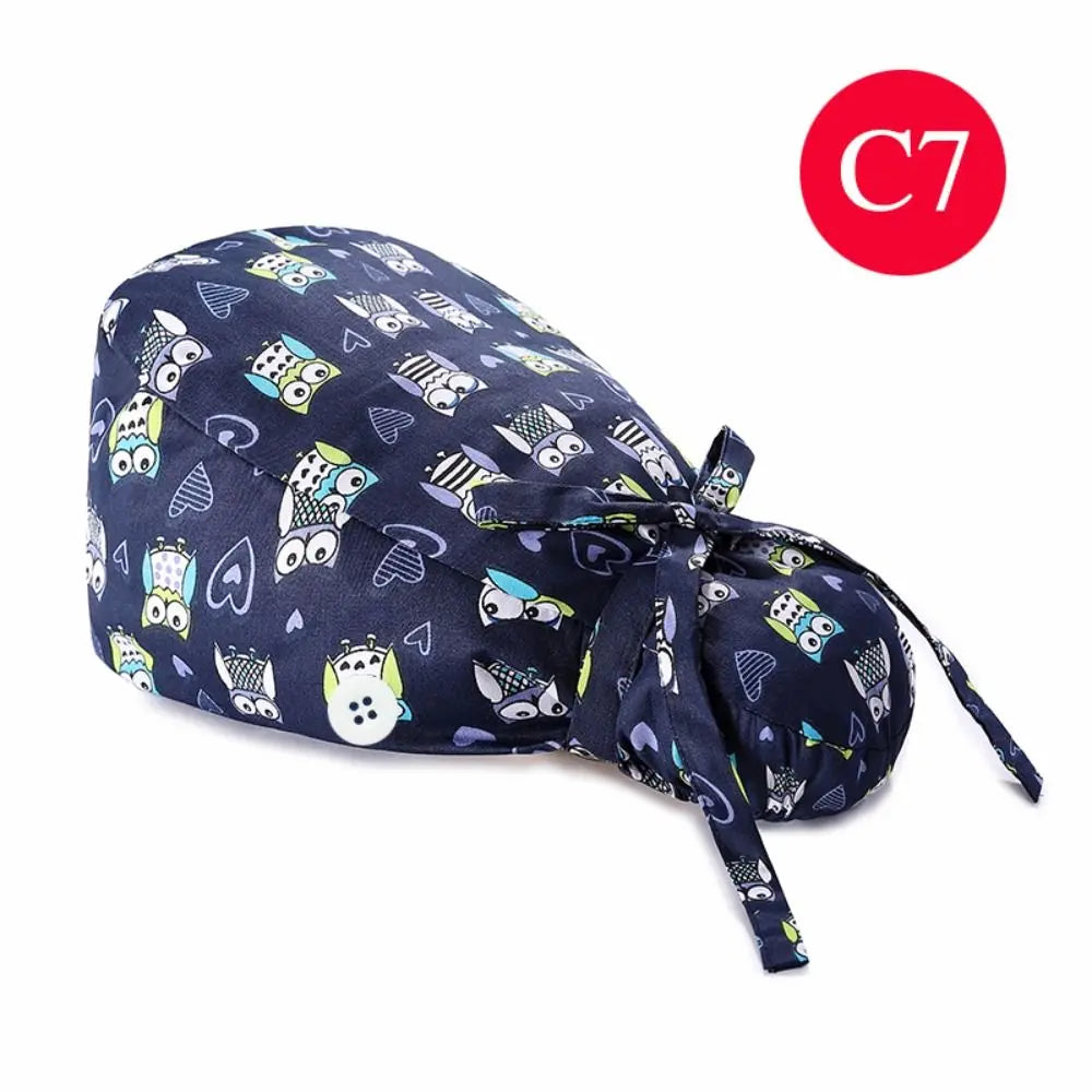 Rynx | Adjustable surgical cap with ponytail holder and buttons