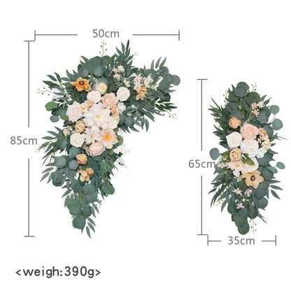 Rynx | Dusty Rose Wedding Arch Flower Decoration for Country Wedding Ceremony Floral Garland Reception Background Decoration