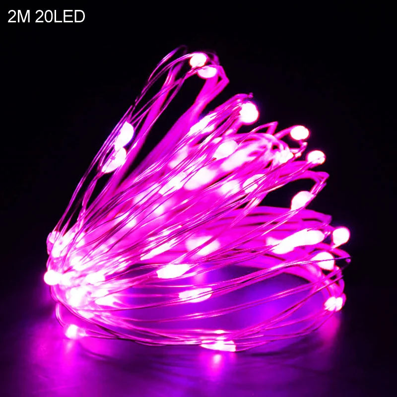 Rynx | 2M 20LED Santa Snowflake LED String Lights Christmas Decoration For Home Xmas Tree Ornament 2024 Christmas Kids Gift New Year