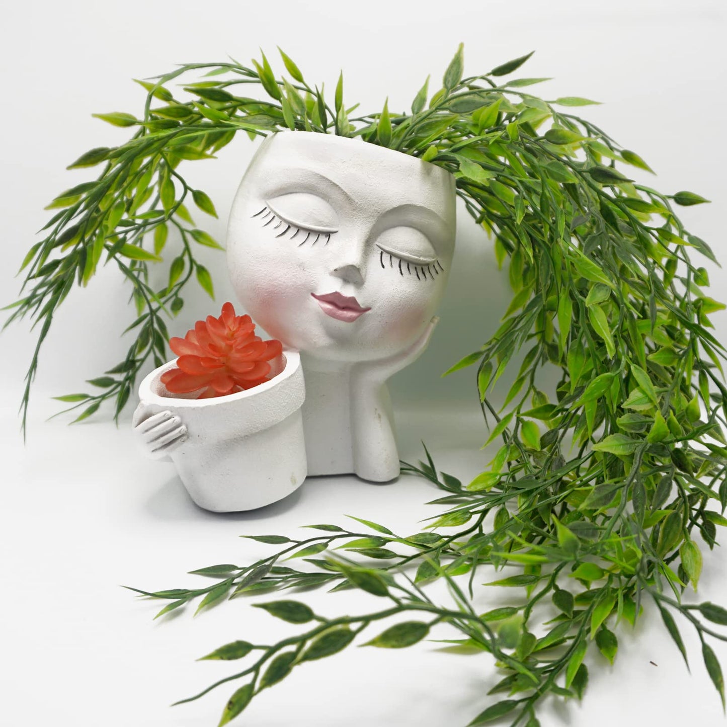 Rynx | Cute Little Girl With Her Pot Flower Planter