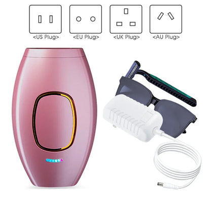 RYNX | Bikini Ipl 500,000 Flash Epilator Impulse Permanent Laser Epilator Painless For Women Hair Removal Home Use Devices pink