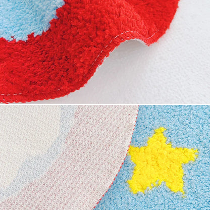 Rynx | Nordic Tufting Sky Star Living Room Rug Soft Flower Shape Kids Play Mat Non-Slip Carpet Mat Kawaii Home Tidy Decor 90x90cm
