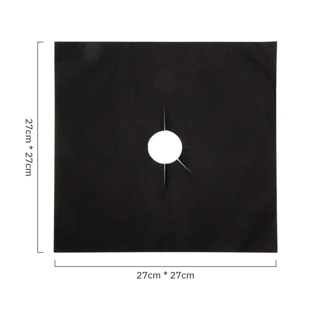 Rynx | 1 Set Gas Stove Pad and Protective Cover - 5-Hole Kitchen Cleaning and Anti-Dirty Non-Stick Reusable Stovetop Protector Pads