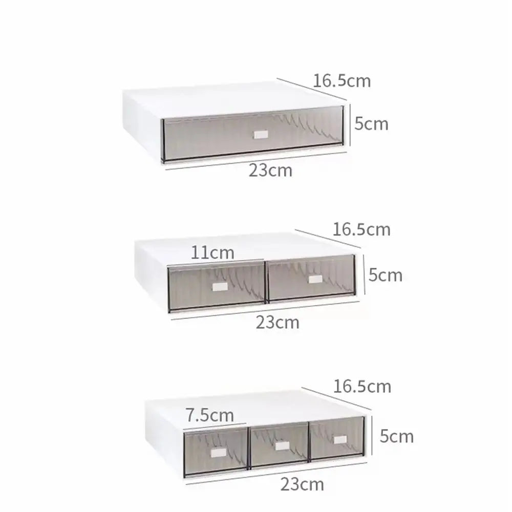 Rynx | Acrylic Pen Holder Storage Box Desktop Stationery Pen Box Office Transparent Large Capacity Drawer Makeup Organizer Cosmetics