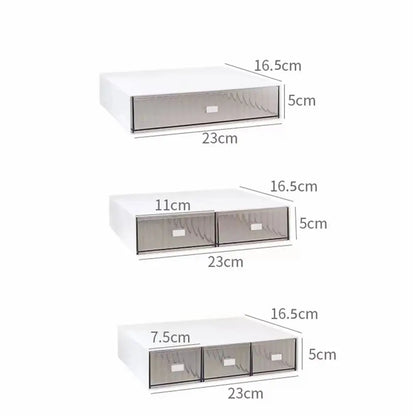 Rynx | Acrylic Pen Holder Storage Box Desktop Stationery Pen Box Office Transparent Large Capacity Drawer Makeup Organizer Cosmetics